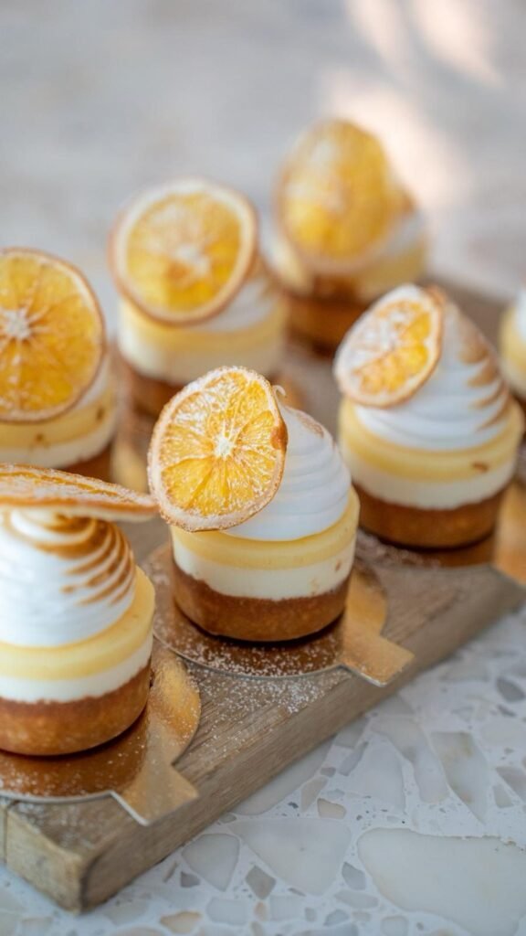 Minitartelletter med citron och maräng